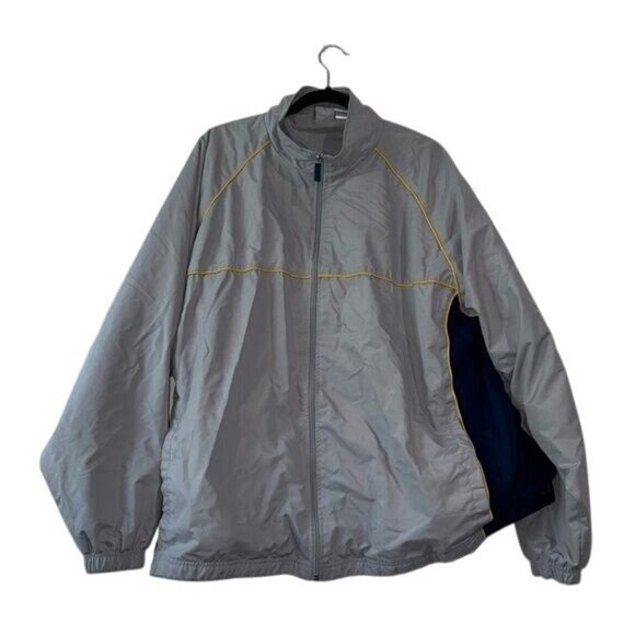 Athletic Works Gray & Yellow Windbreaker Jacket LIKE 1X - Picture 1 of 11